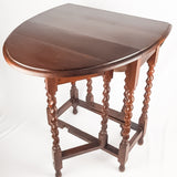 Oak Barley Twist Drop Leaf Table
