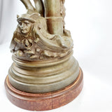 Bronzed French Spelter Figure Commerce By Ch. Levy
