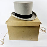 Vintage Moss Bros Grey Top Hat Size 7 1/8