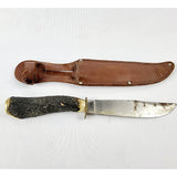 Antler Handle Hunters Knife By Rowbothan