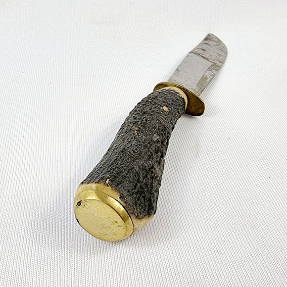 Antler Handle Hunters Knife By Rowbothan