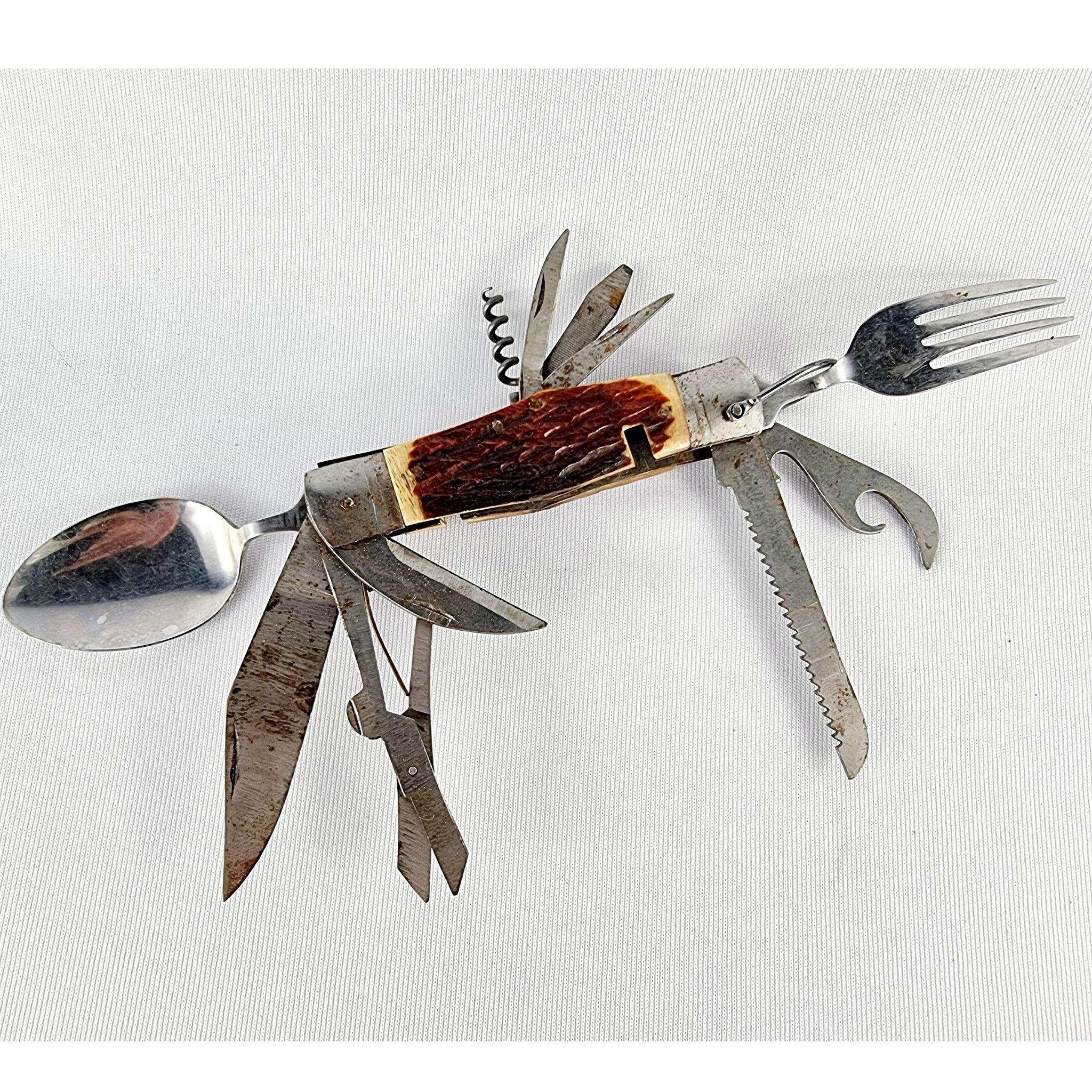 Vintage Japanese Antler Handle 11 Pocket Knife Attrells
