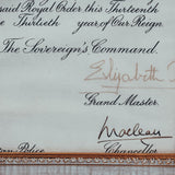 Elizabeth II Warrant Of Appointment Signed By The Queen