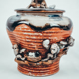 Japanese Sumida Gawa Lidded Jar