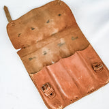 Antique Leather Razor Satchel/ Pouch
