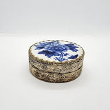 Chinese Blue and White Trinket Box / Compact