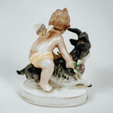 Chelsea Porcelain Cherub Riding A Goat