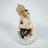 Chelsea Porcelain Cherub Riding A Goat