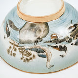 Large Crackled Glazed Japanese Bowl