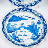 Pair Of Blue and White Chinese Plates