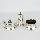 Silver Art Nouveau 1909-10
John Rose Birmingham Cruet Set