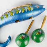 Vintage Guiro and Maracas Mexico