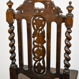Victorian Highback Oak Carved Chair