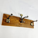 Antique School Coat Hooks Brass Numbered