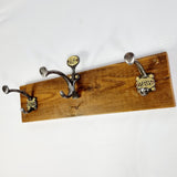 Antique School Coat Hooks Brass Numbered