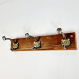 Antique School Coat Hooks with Brass Numbers