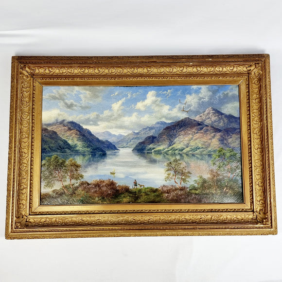 19th Century Oil Painting Loch Lomond by McNiel Macleay