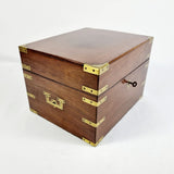 19th Century Campaign Decanter Box with Six Decanters