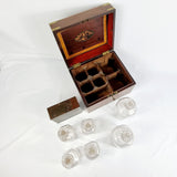19th Century Campaign Decanter Box with Six Decanters