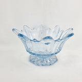 Vintage 1930s Blue Pressed Glass Bowl