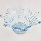 Vintage 1930s Blue Pressed Glass Bowl