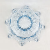 Vintage 1930s Blue Pressed Glass Bowl