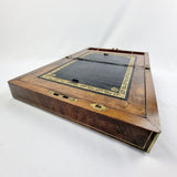 19th Century Walnut Veneered Campaign Writing Slope
