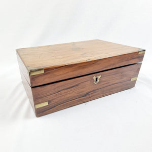 Mahogany 19th Century Campaign Writing Slope