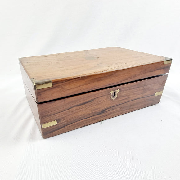Mahogany 19th Century Campaign Writing Slope