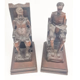 Black Forest Carved Bookends Don Quixote and Sancho Panza