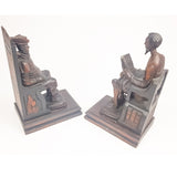Black Forest Carved Bookends Don Quixote and Sancho Panza