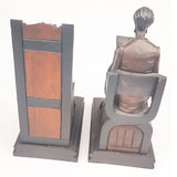 Black Forest Carved Bookends Don Quixote and Sancho Panza