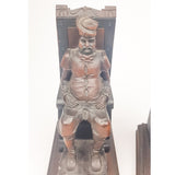 Black Forest Carved Bookends Don Quixote and Sancho Panza