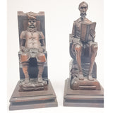 Black Forest Carved Bookends Don Quixote and Sancho Panza
