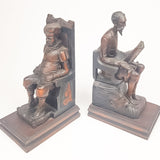 Black Forest Carved Bookends Don Quixote and Sancho Panza