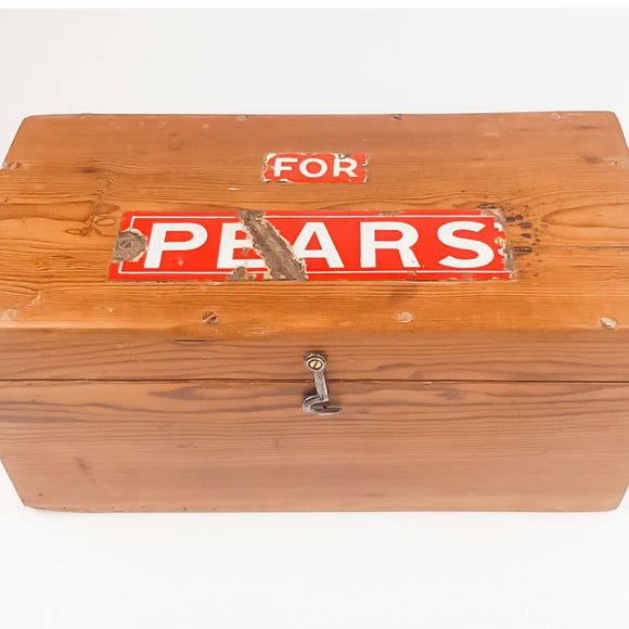 Pears Enamel Advertising Pine Box