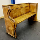 Rustic Antique Pitch Pine Three Seater Pew
