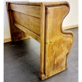 Rustic Antique Pitch Pine Three Seater Pew