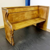 Rustic Antique Pitch Pine Three Seater Pew