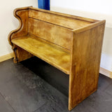 Rustic Antique Pitch Pine Three Seater Pew