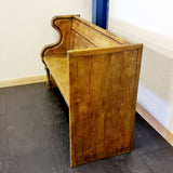 Rustic Antique Pitch Pine Three Seater Pew