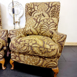 Pair of Queen Anne Style Wingback Chairs