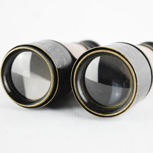 Antique brass and leather binoculars
