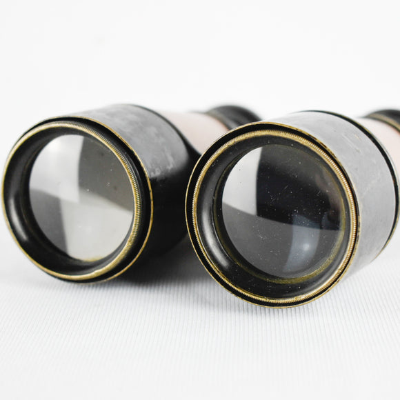 Antique brass and leather binoculars