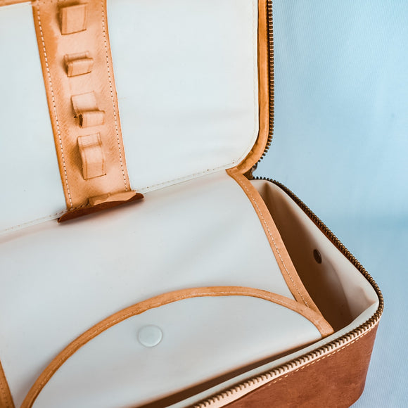 Brown Leather Vanity Case