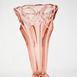 Vintage 1930s Pink Glass Vase