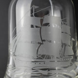 Clear Crystal Glass Decanter Depicting Caravelle