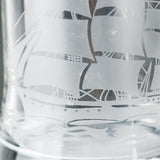 Clear Crystal Glass Decanter Depicting Caravelle