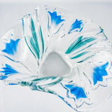 Vintage blue tulip glass bowl/ dish
