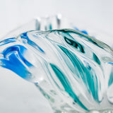 Vintage blue tulip glass bowl/ dish
